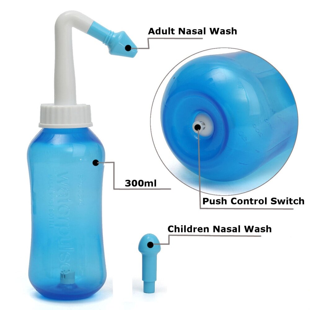 500ml Nasal Rinsing Nose Wash System Neti Pot Sinus Irrigation + 30Bag ...