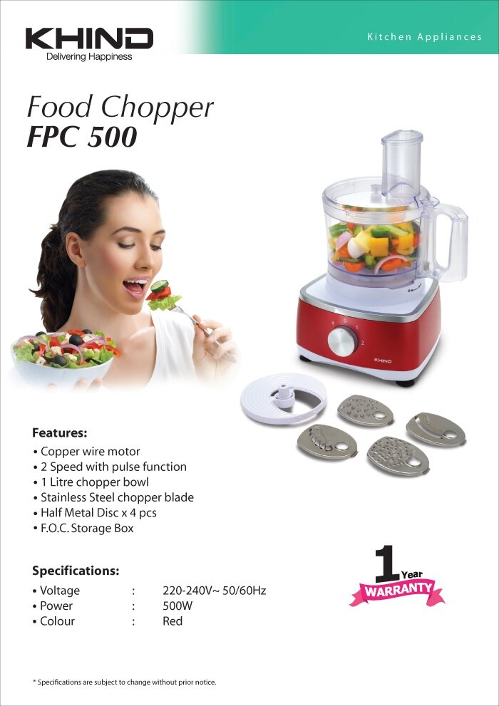 Khind Mini Chopper Fpc808 Lazada