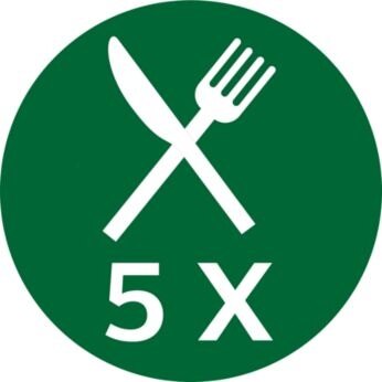 Up to 5 portions in one go