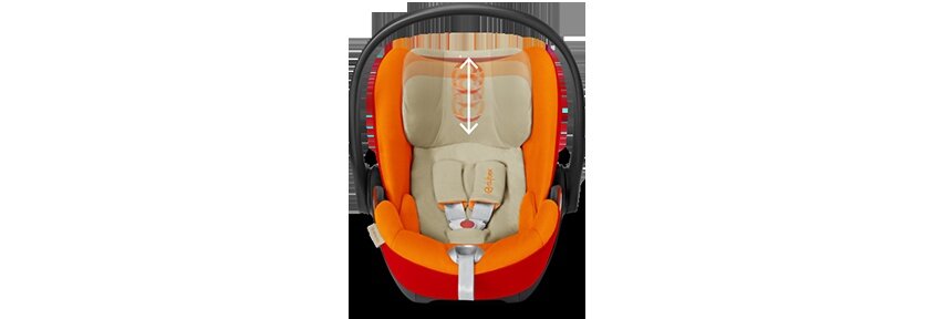 11-position height-adjustable headrest - For perfect protection that grows with the child