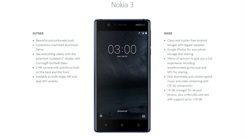 nokia 3 16gb rom 2gb ram android 7 0 original nokia malaysia set lazada nokia 3 16gb rom 2gb ram android 7 0 original nokia malaysia set lazada