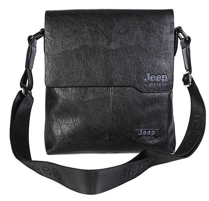 Jeep Buluo Messenger Bag Jeep Leather Briefcase Shoulder Bag Unisex