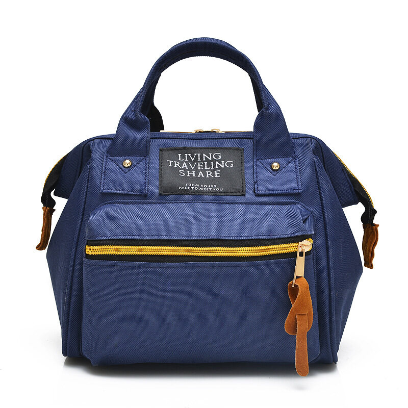 Trendz Japanese Style SKN614 Square Shaped 3 Way Mini Backpack Blue