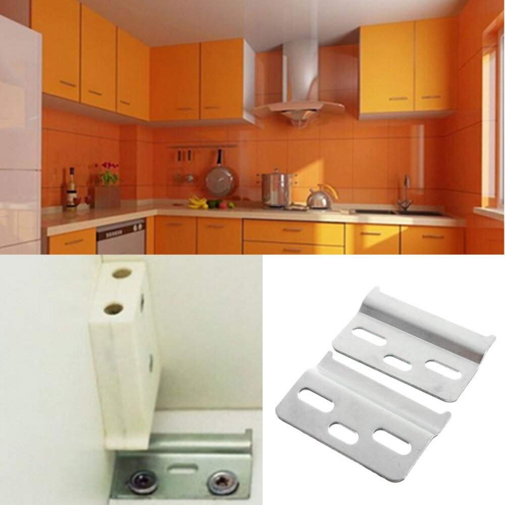 2pcs Kitchen Cabinet Hanging Brackets For Wall Overhead Cupboards Hanger Plate