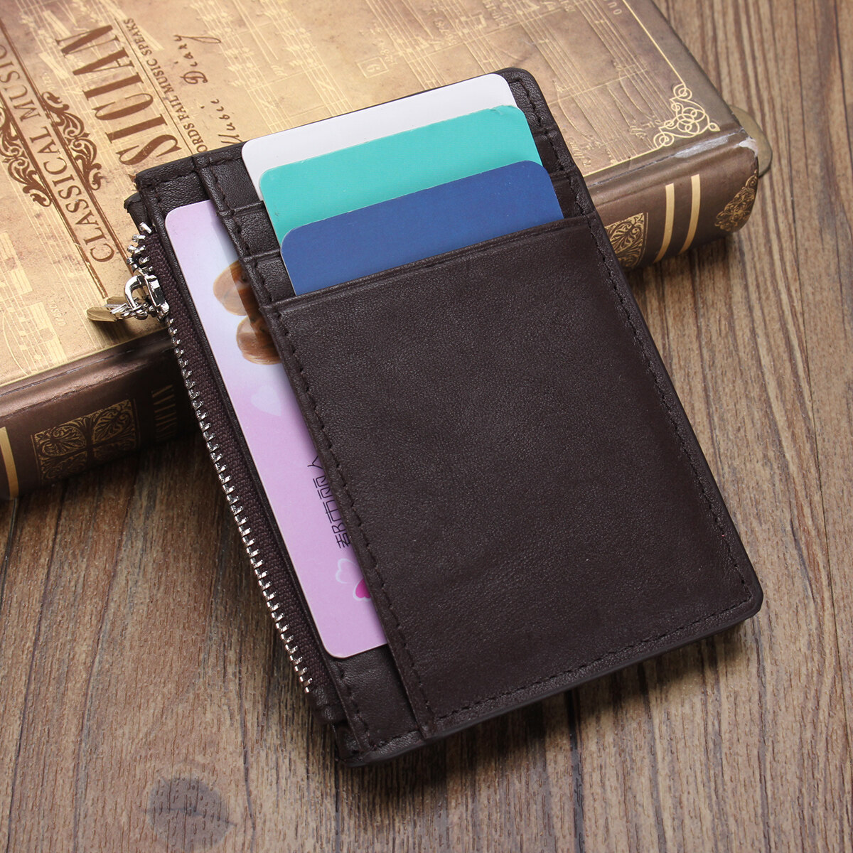 Generic Mens PU Leather Slim Wallet Clutch Credit ID Card Holder Coin