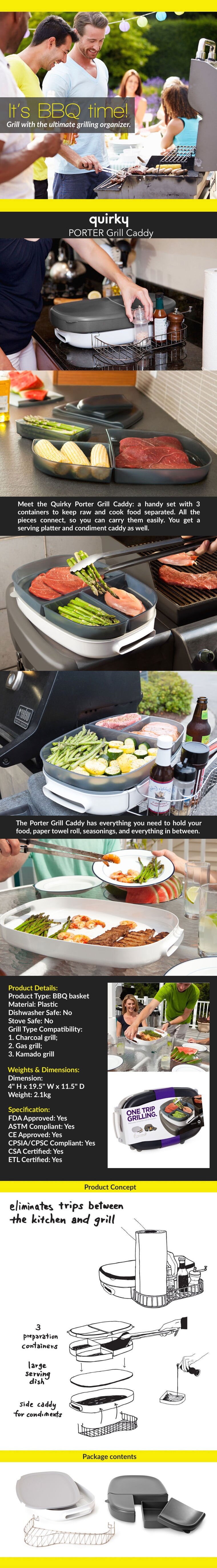 Quirky Porter BBQ Prep & Serve Tray