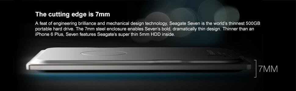 Seagate Seven 500GB Portable External Hard Drive,