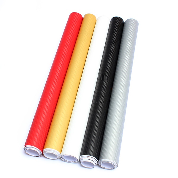 High-Gloss Carbon Fiber Vinyl Wrap Roll – 127cm X 30cm, Sticker Sheet, Black, Unbranded