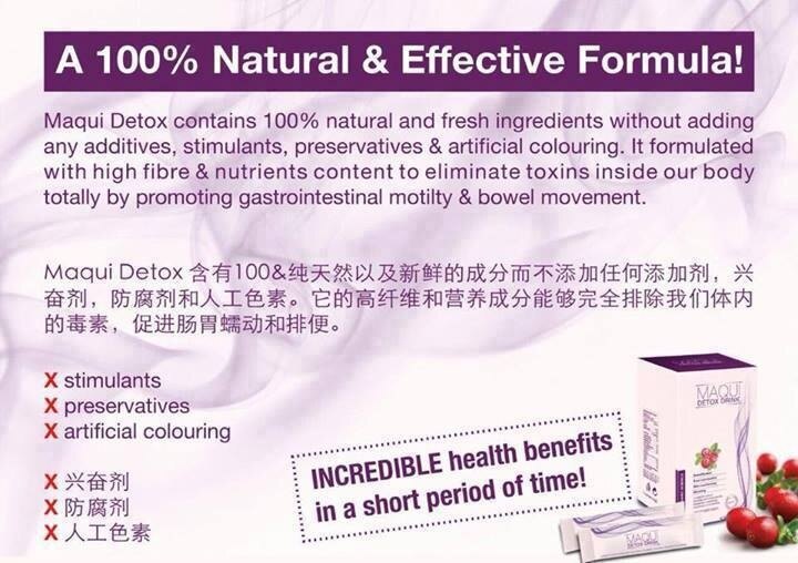 Maqui detox drink slimming