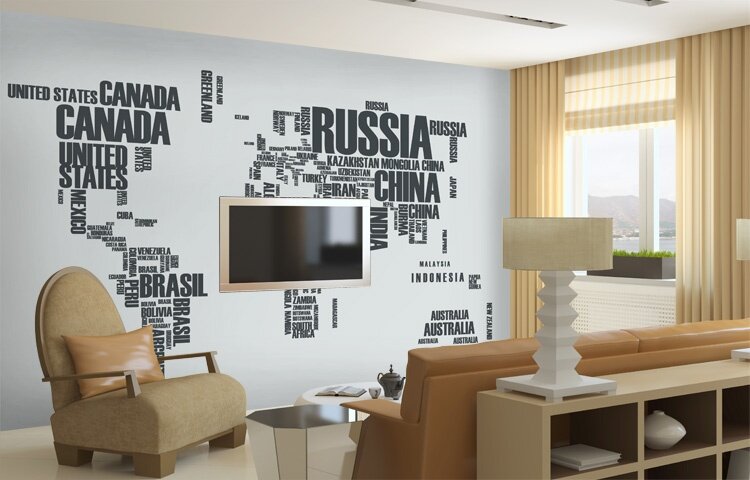 New Unique Large World Map Wallpaper Grey Lazada Malaysia Tb26c Mxpxv 21 21708896