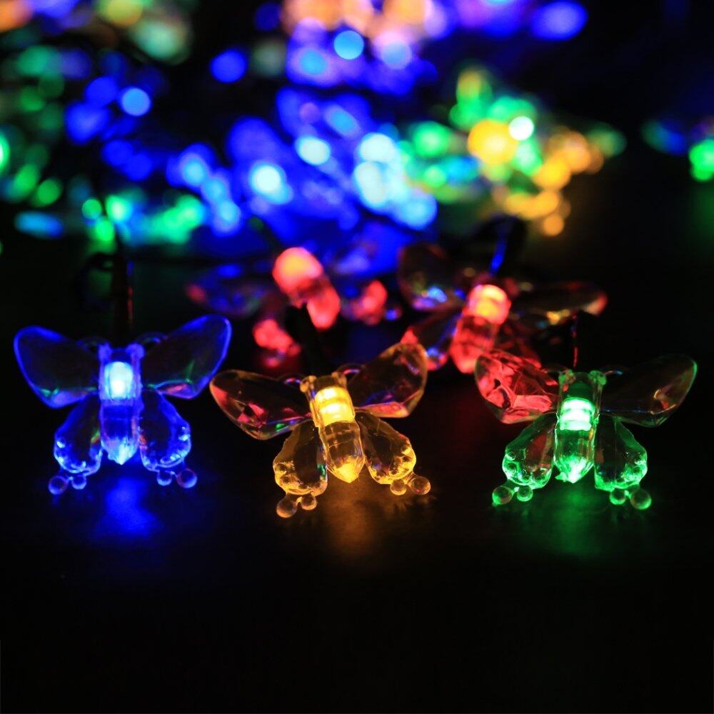 Cyber Solar Powered 40 LED String Lights for Room Garden Home Christmas Birthday Party ...