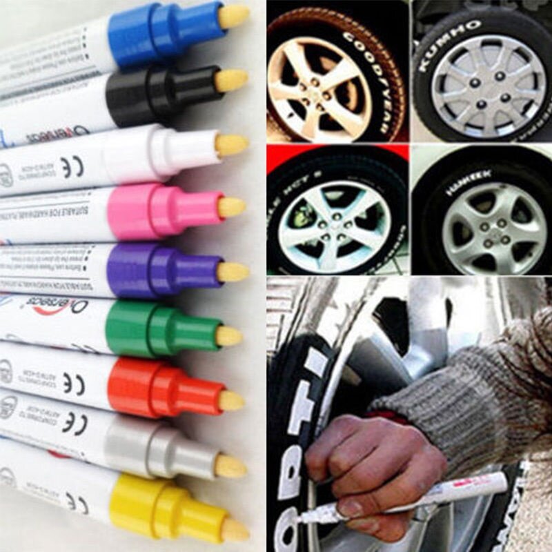 Car Tyre Waterproof Permanent Paint Marker Pen (White) Lazada