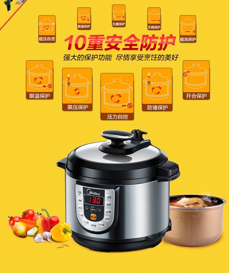 Midea Pressure Cooker MY12LS605A Lazada