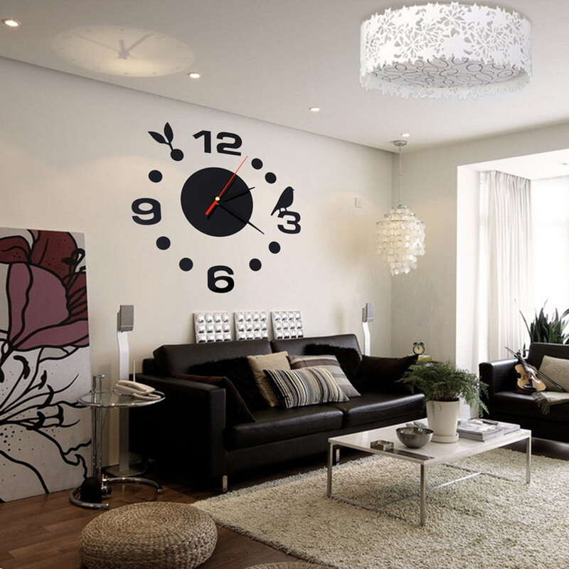 Fashion Diy Large Wall Clock Home Of End 2 5 2019 11 15 Pm Details Of Fashion Diy Large Wall Clock Home Office Room Decor 3d Mirror Surface Sticker Black