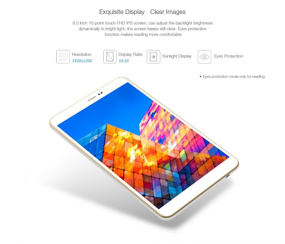 Huawei Honor Pad 2 ( JDN-W09 ) 8.0 inch Android 6.0 Snapdragon 616 Octa Core 1.5GHz 3GB RAM 16GB ROM Dual WiFi OTG Bluetooth 4.1