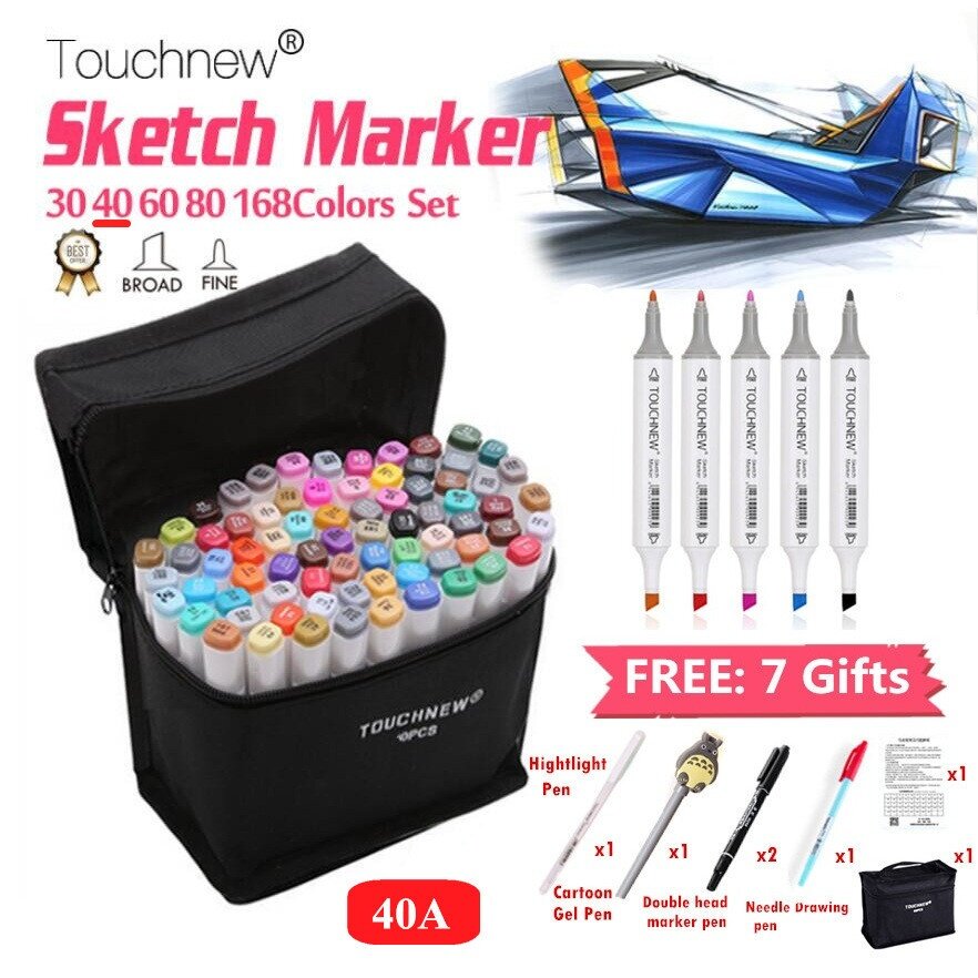 Markers Touch 40//60//80 colors Touch Art Sketch Twin Marker Pens Animation Design