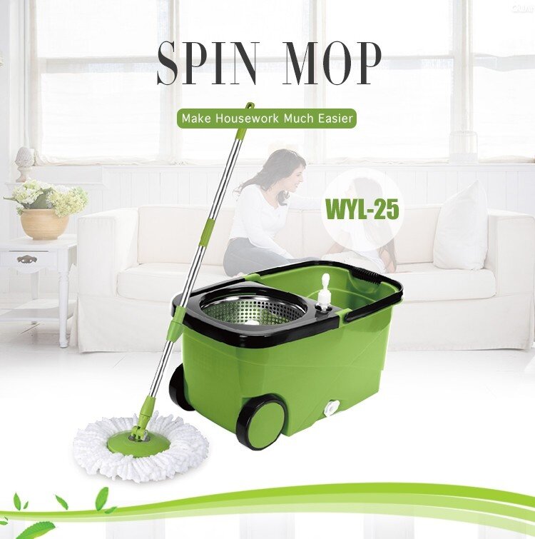 Spin Mop Magic Mop + Cleaner Bucket + 2 Mop Heads 11street Malaysia