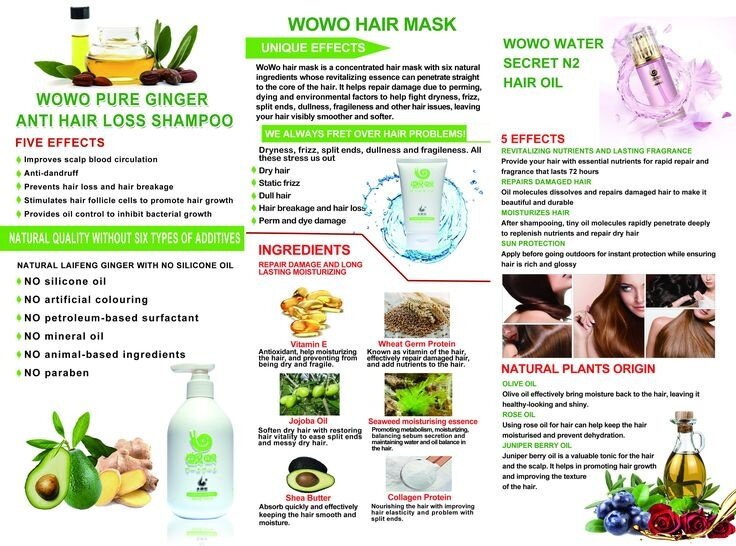 Wowo Pure Ginger Shampoo Hair Mask Treatment Set Prestomall