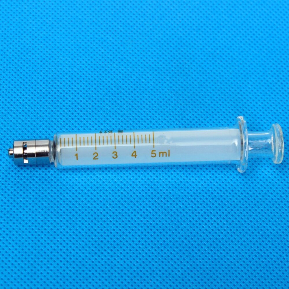 Generic 5ml Lab Glass Syringe Glass Glass Sampler Reusable Laboratory
