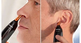 Easily reach hair inside the ear or nose
