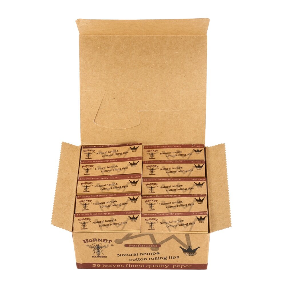 Generic 50 Booklet Brown Smoking Perforated Rolling Filter Tips