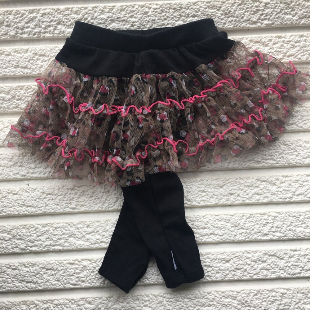 Baby Girls Size Tutu Skirt with attached leggings/pants Black
