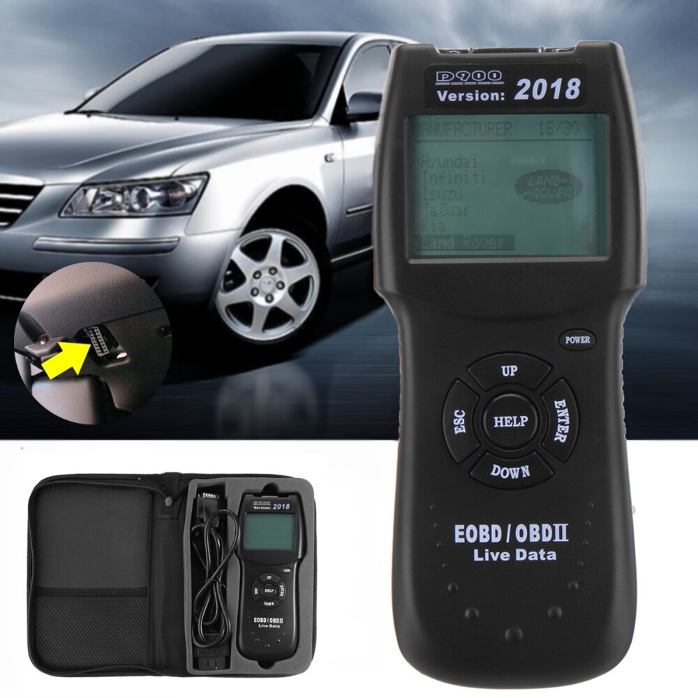 Generic 2018 D900 Universal OBD2 EOBD Car Fault Reader Scanner
