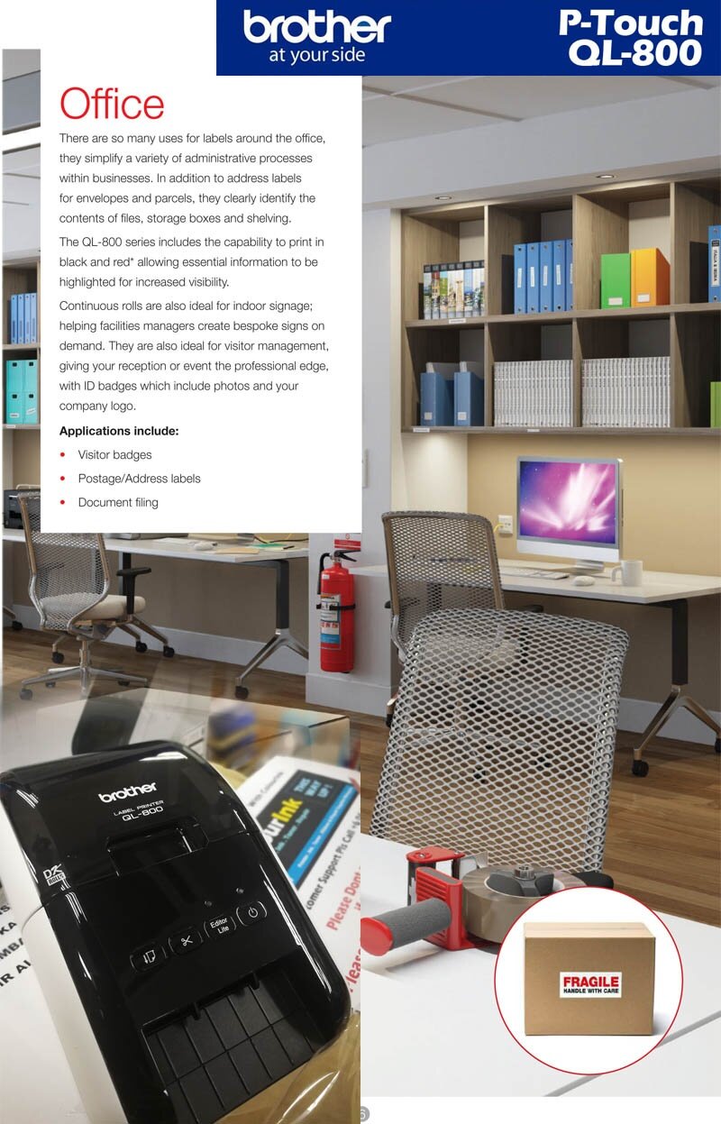 Brother QL800 Label Barcode QRcode Thermal Printer QL800*