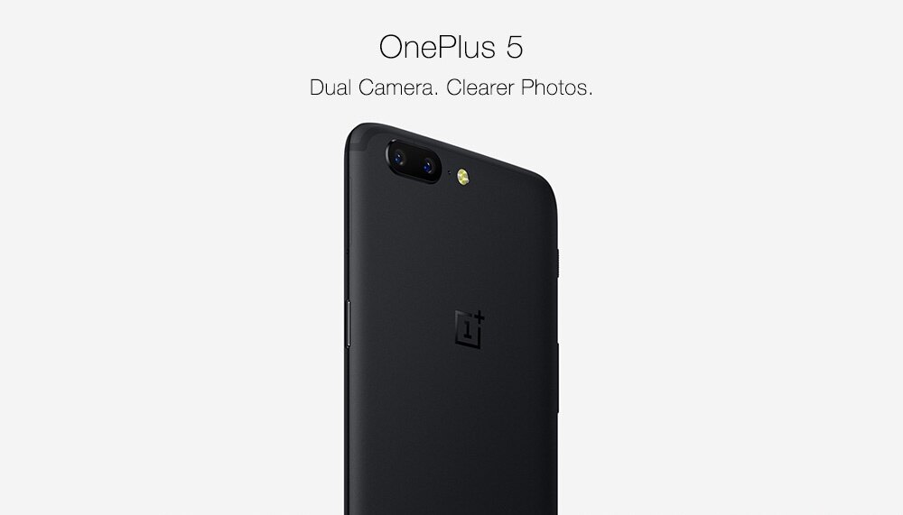 [Official Global ROM]OnePlus 5 5.5 Inch Smartphone FHD 6GB 64GB Snapdragon 835 Octa Core 20.0MP + 16.0MP Dual Rear Cam Android 7.1 NFC Dash Charge Touch ID Type C - Slate Gray