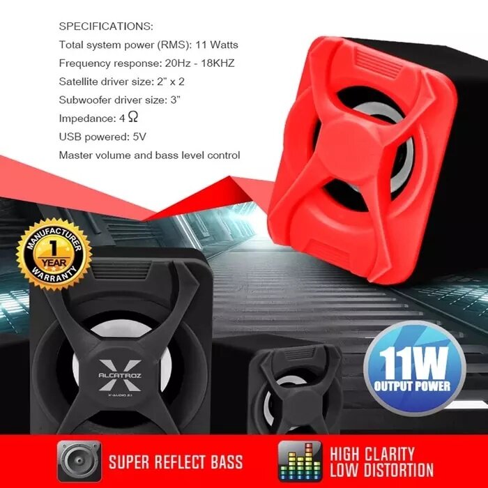alcatroz x audio 2 1 pc speaker black lazada alcatroz x audio 2 1 pc speaker black lazada