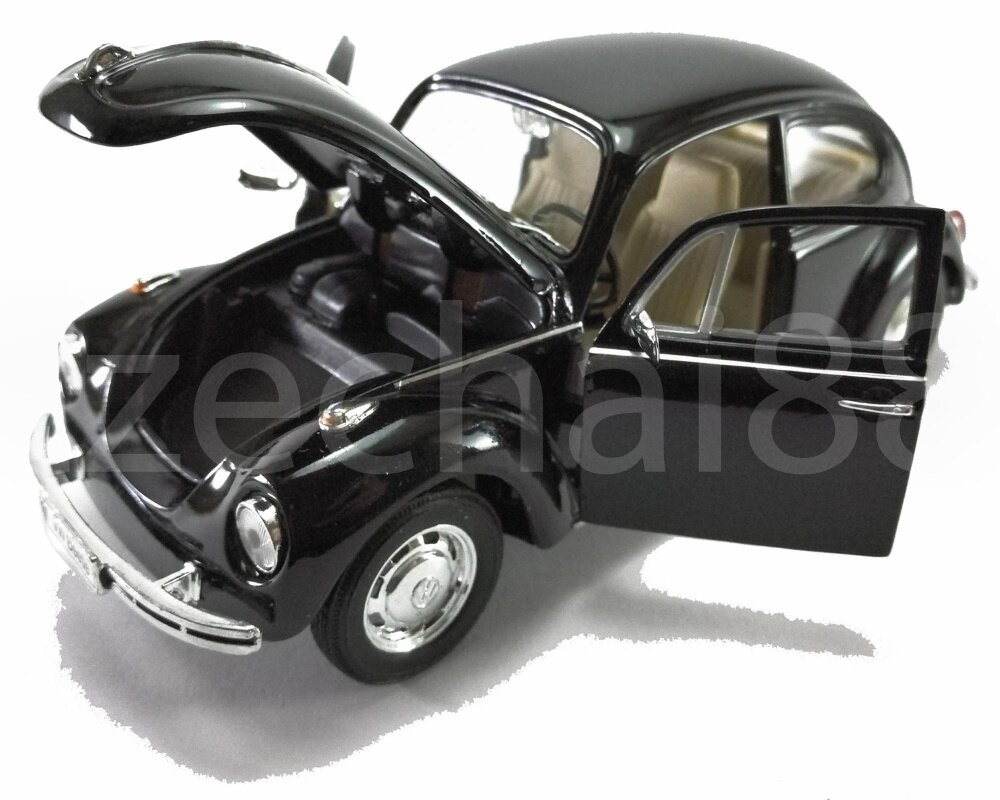 Welly 1:24 Die-Cast Volkswagen Beetle (Hard-Top) Car Black Color Model Collection