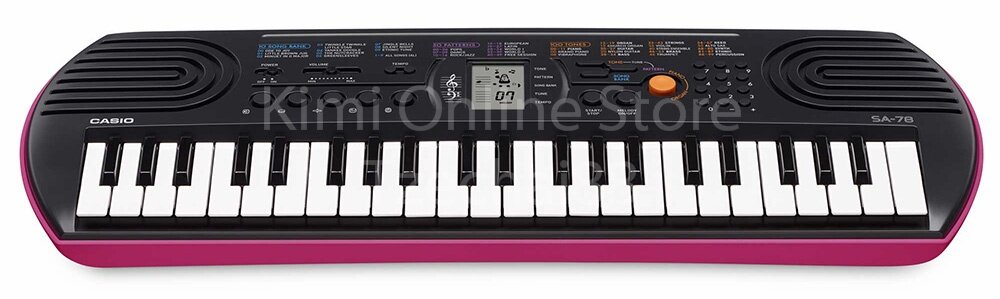 44 Key Casio SA-78 Pink Mini Electronic Keyboard Piano Organ LCD 8 Note Polyphony 100 Tones 50 Patterns 10 Song One Touch Switch