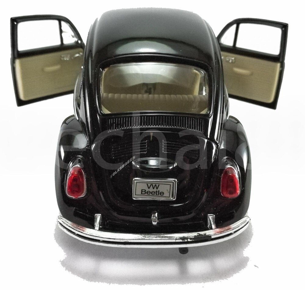 Welly 1:24 Die-Cast Volkswagen Beetle (Hard-Top) Car Black Color Model Collection