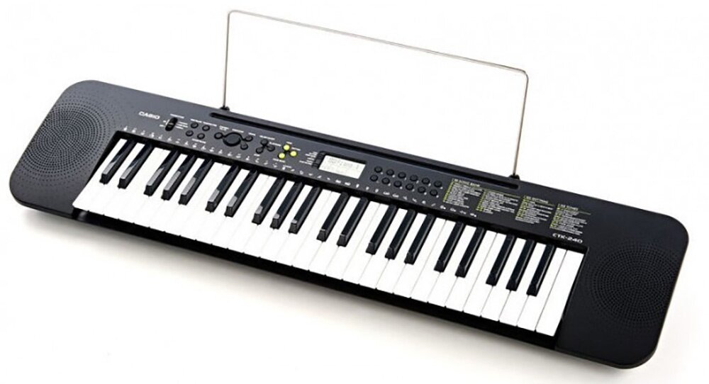 49 Key Casio CTK-240 Standard Keyboard Piano 100 Tones 100 rhythms 50 Song LCD Melody (on/off)