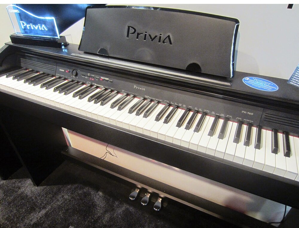88 Key Casio PX-760 PRIVIA Electronic Keyboard Piano Organ Tri sensor Scaled Hammer Action Keyboard II Simulated ebony and ivory keys