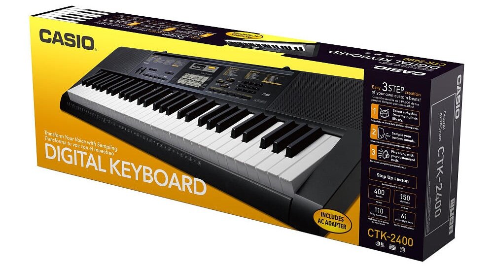 49 Key Casio Ctk 240 Standard Keyboard Piano 100 Tones 100 Rhythms 50 Song Lcd Melody