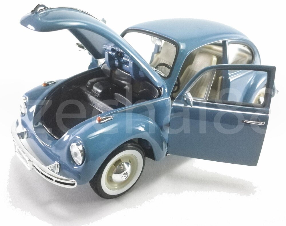 metallic-bleu clair Miniature déjà montée Cast 1:24 1967 VW coccinelle Lucky voiture miniature 