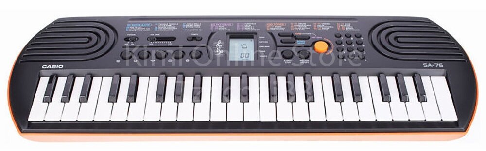 44 Key SA-76 Orange Mini Electronic Keyboard Piano Organ LCD 8 Note Polyphony 100 Tones 50 Patterns 10 Song One Touch Switch