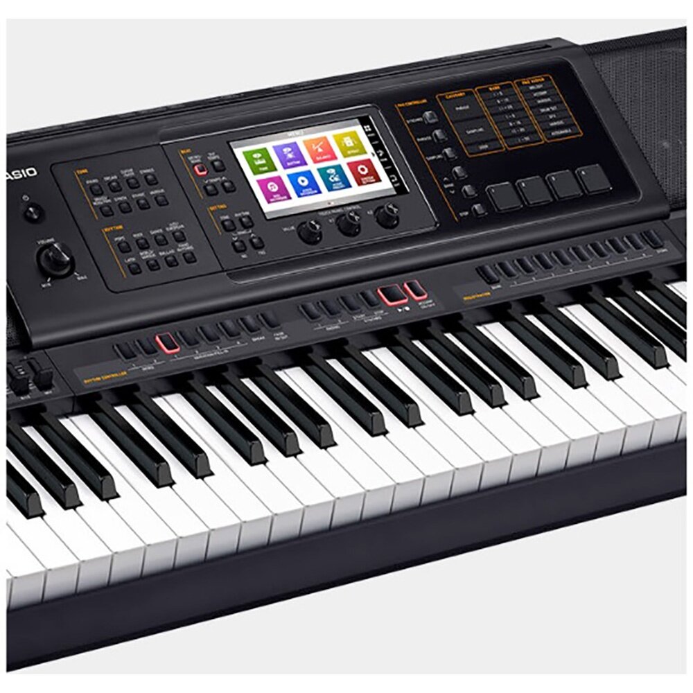 61 Key Casio MZ-X300 Electronic Keyboard Piano Organ 900 Preset Tones 280 Rhythms 4Phrase Pads Color Touch LCD XY-Graph Parametric EQ Drabar Organ Real Time
