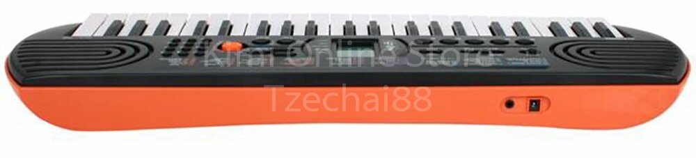 44 Key SA-76 Orange Mini Electronic Keyboard Piano Organ LCD 8 Note Polyphony 100 Tones 50 Patterns 10 Song One Touch Switch