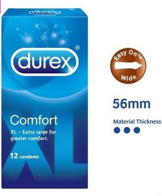 Durex Comfort XL Condoms x 12 boxes (1 carton)