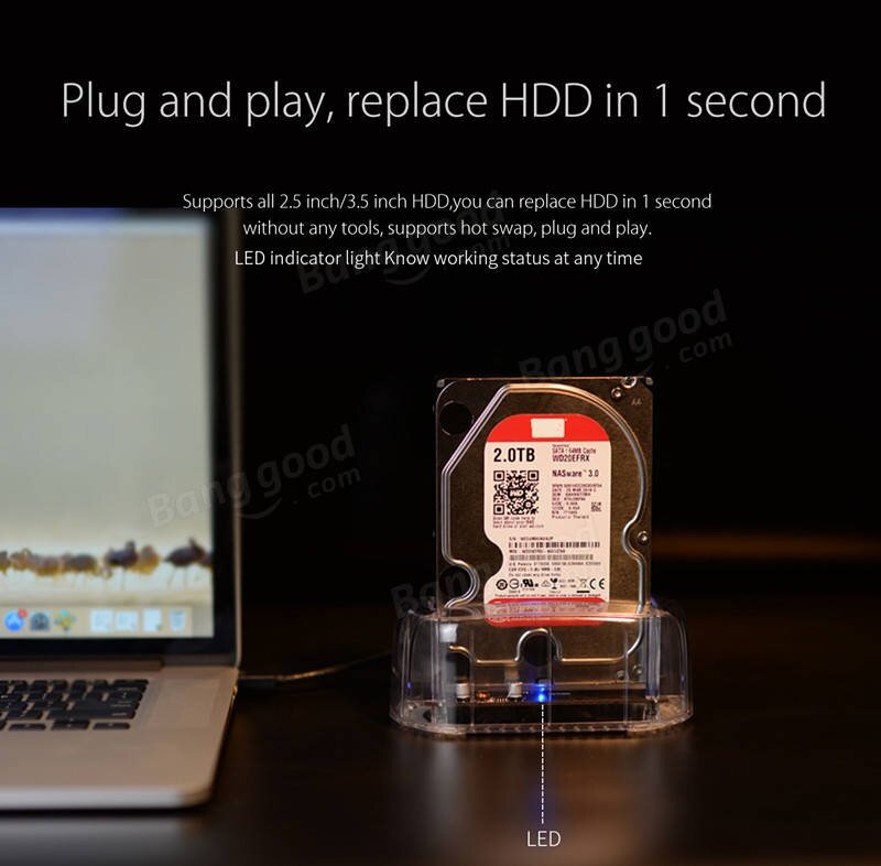 ORICO 6139U3 USB 3.0 External Hard Drive Enclosures Dock for 2.5/3.5 inch HDD SSD