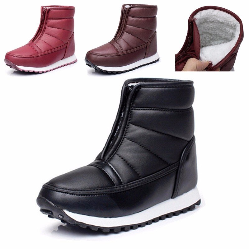 New Women Men Unisex Winter Snow Ski Boots Waterproof