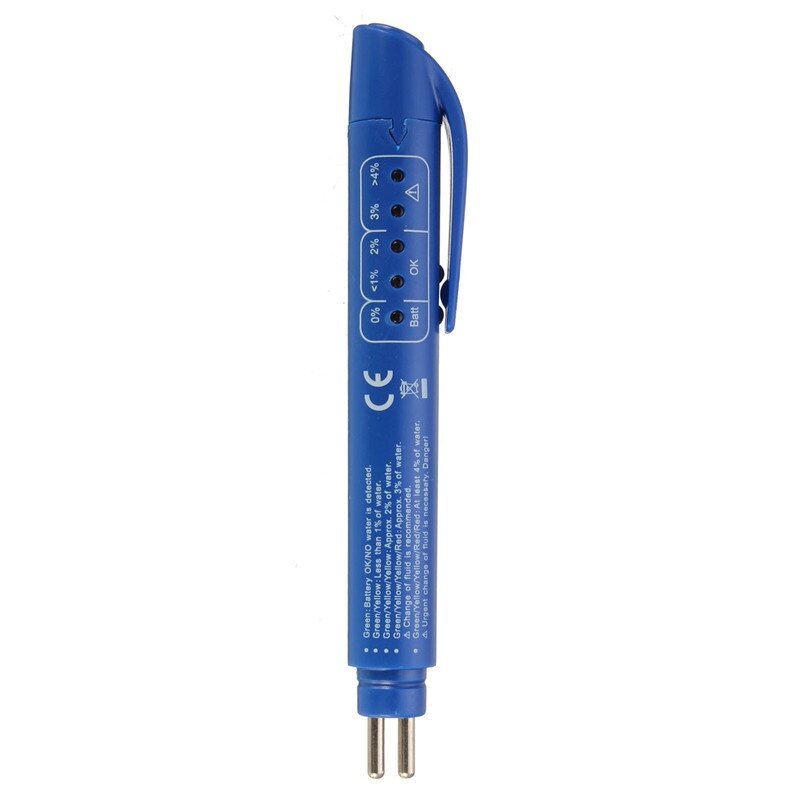 Herramienta de prueba de agua Frenómetro Fluido Hidratante LED compacto Indicador pluma azul- 