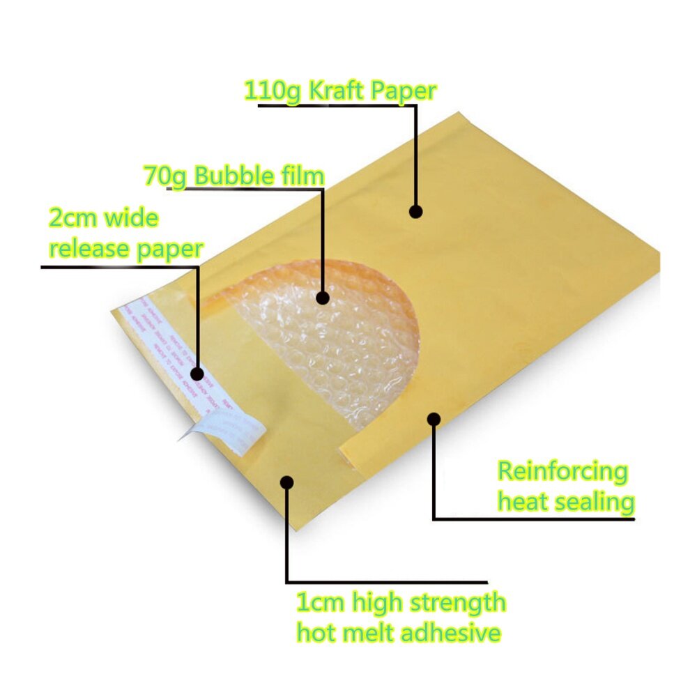Generic Wholesale Kraft Bubble Mailers Padded Envelopes Shipping Bags