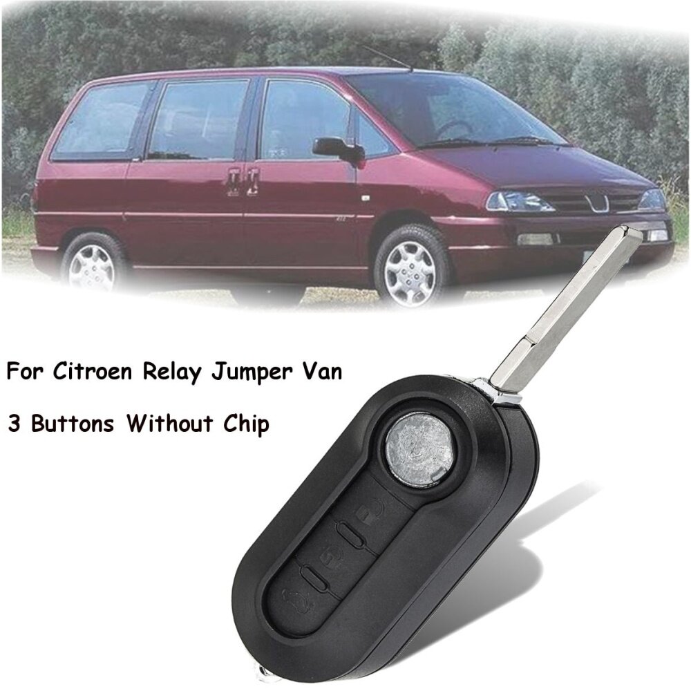 Details Of For Citroen Relay Jumper 3 Buttons Black Remote Fob