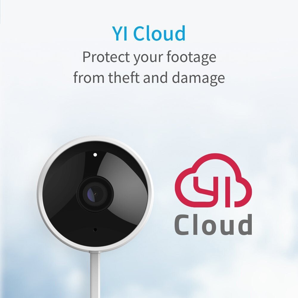 YI Outdoor Camera  1080p WiFi IP Camera IP65 Waterproof Night Vision/ Motion Detection/ Video Monitor IP/ Network Surveillance Security Camera -White